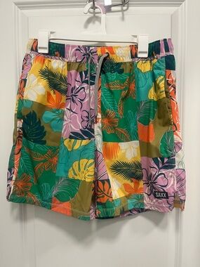 SAXX Tropical Patchwork Swim Shorts - Multicolor Floral liner large